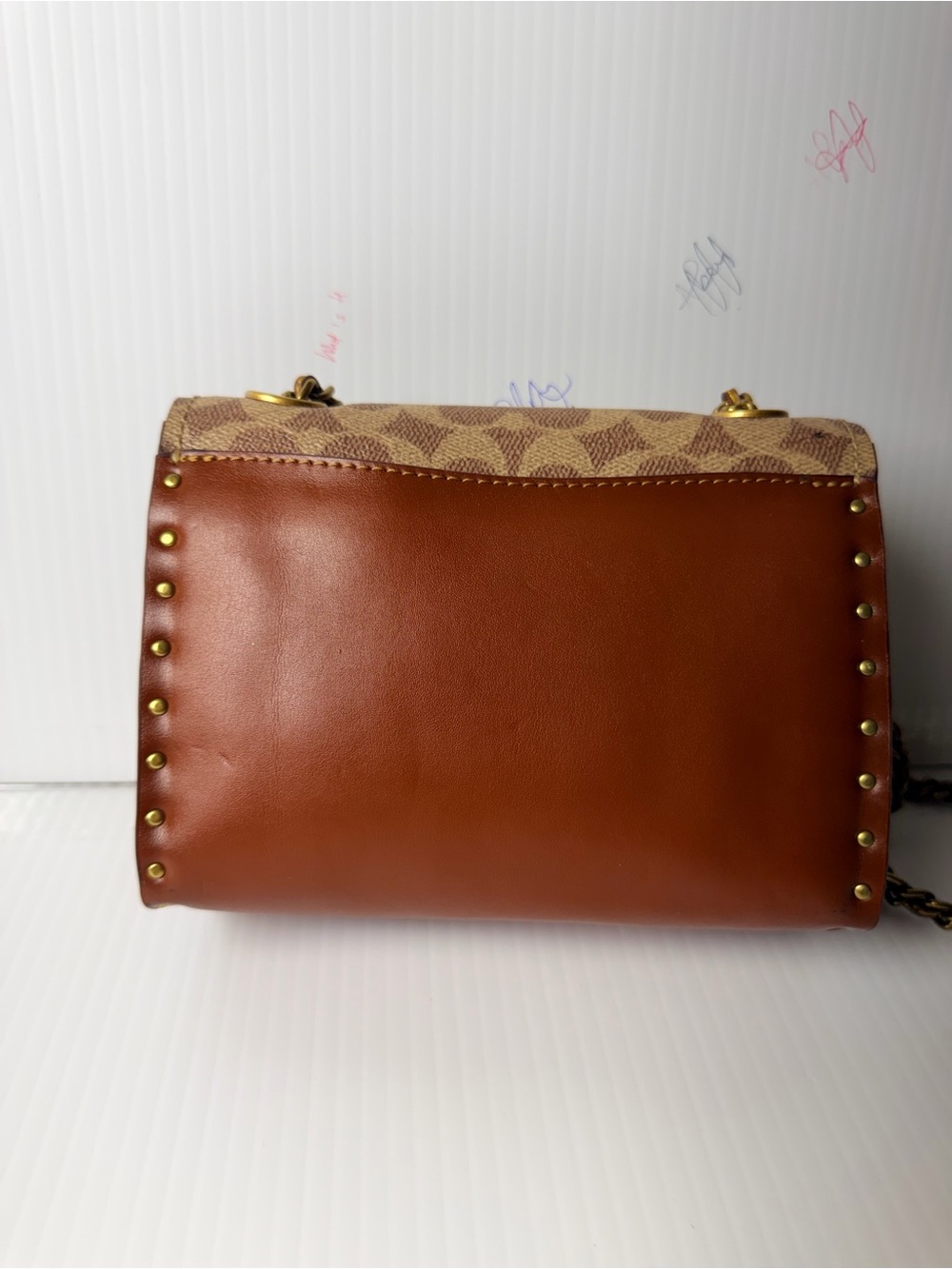 Coach Brown Signature Canvas & Leather Crossbody with Floral Turn-Lock - Picture 3 of 12